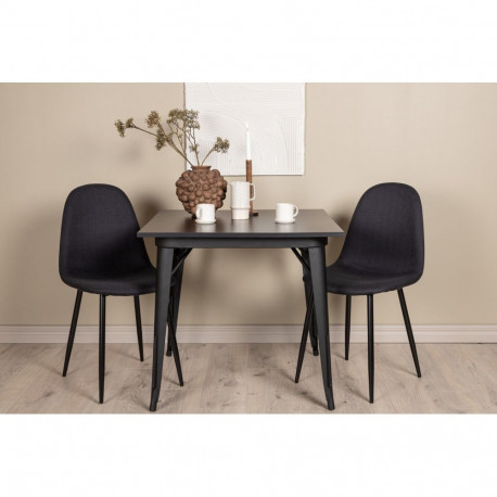 Söögitoa komplekt TEMPE 2-kohaline, must