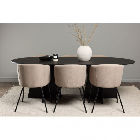 Söögikomplekt BOOTCUT&BERIT 6 tooliga