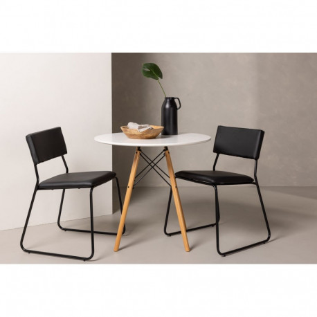 Söögilaua komplekt DANBURI&KENTH 2 tooliga, must/valge