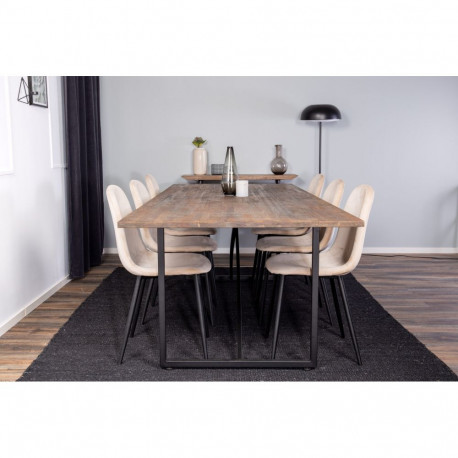 Söögitoa komplekt PADANG, naturaalne/beež