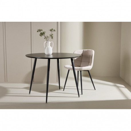 Söögilaud PLAZA ümmargune ø100 cm, must