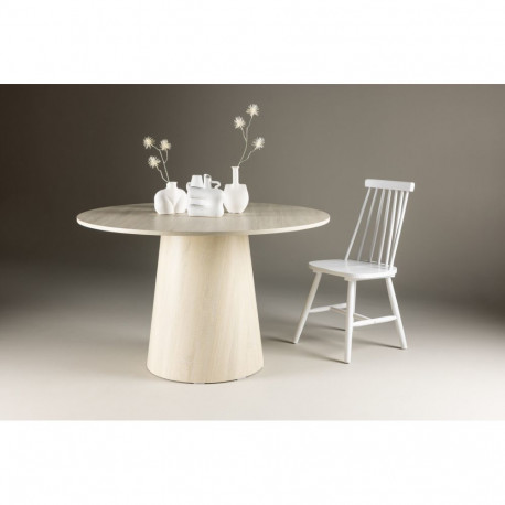 Söögilaud LANZO ⌀120 cm, valge