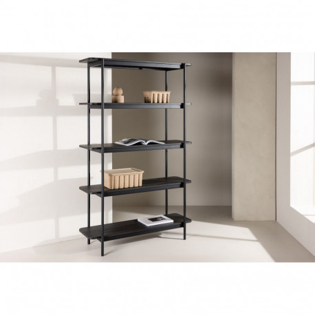 Raamaturiiul HEIM 190 cm, must