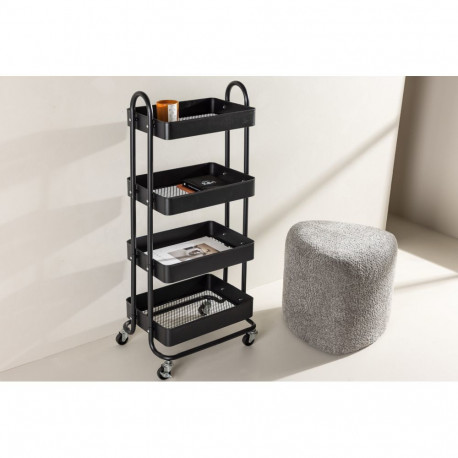 Riiul MANAUS 4 sahtliga, must