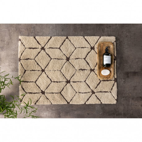 Vannitoavaip PETRUS 60x90cm, tumepruun/elevandiluu