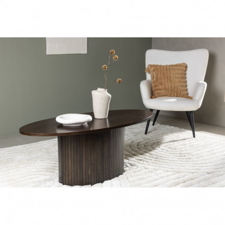 Diivanilaud BIANCA ovaalne, tumepruun