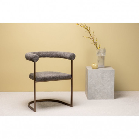 Söögitool MORNING, hall/pruun