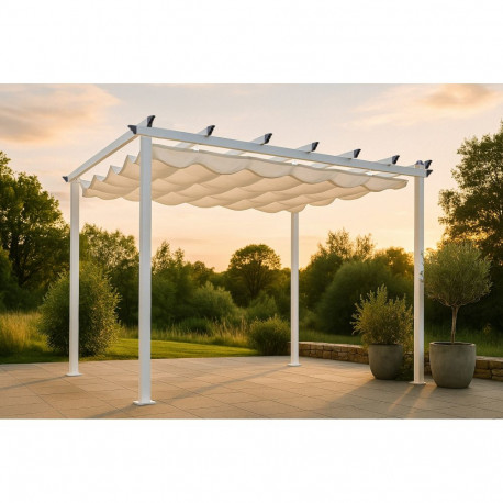 Pergola LAZIO 3,50x3,45x2,50m, valge