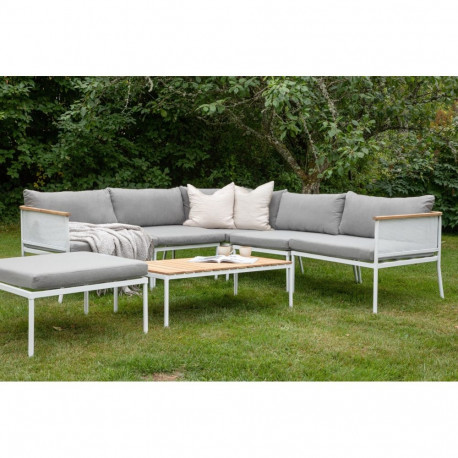 Aiamööbli komplekt NETTAN, valge/helehall