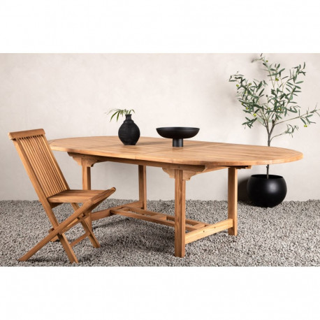 Aialaud KENYA pikendatav 180/240x120cm, naturaalne