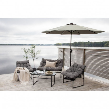 Päikesevari SABAL D270 LED valgustusega, hall