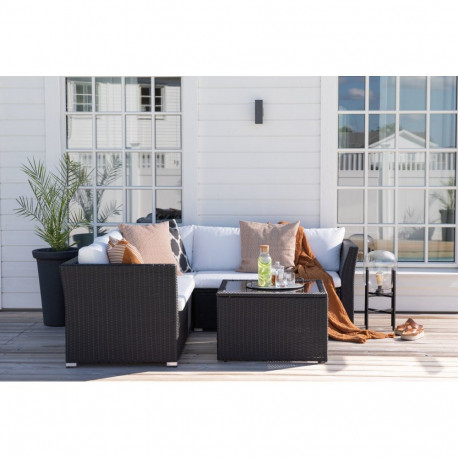 Aiamööbli komplekt HAITI, must/valge