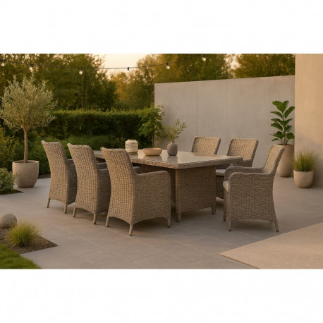 Aiamööbli komplekt WEMBLEY laud ja 6 tooli