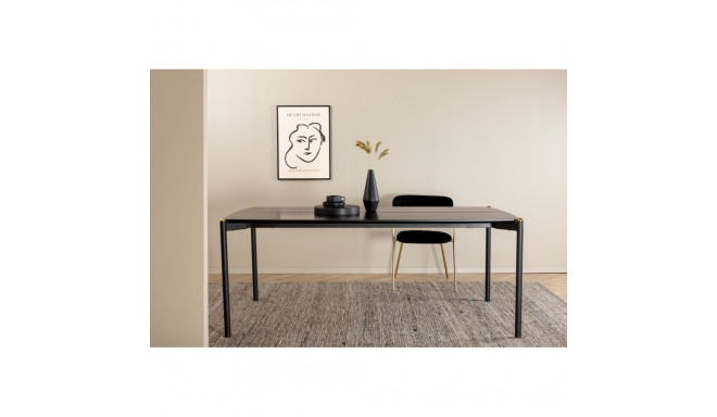 Söögilaud PELLE 190x90cm, must
