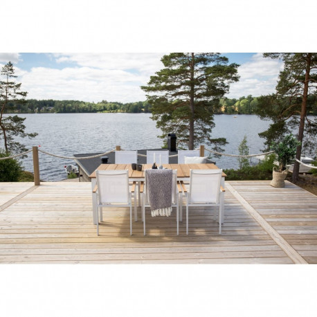 Aialaud MEXICO 210x100, valge/naturaalne