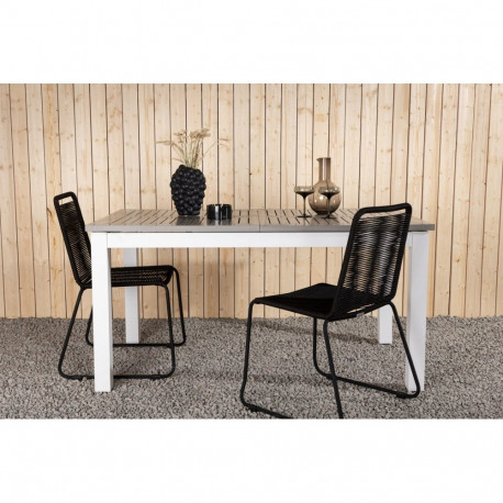 Aialaud ALBANY pikendatav 152/210x90cm, valge/hall