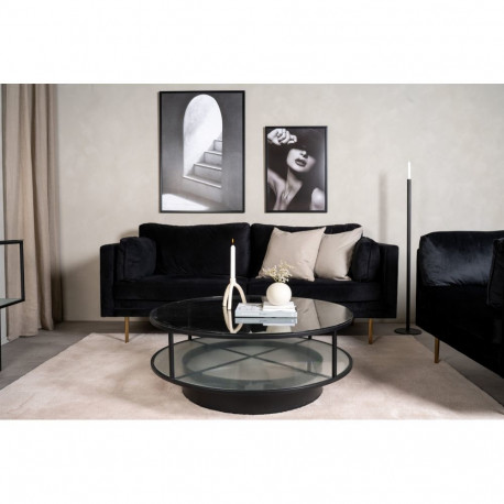 Diivanilaud FALSTERBO ümmargune, must