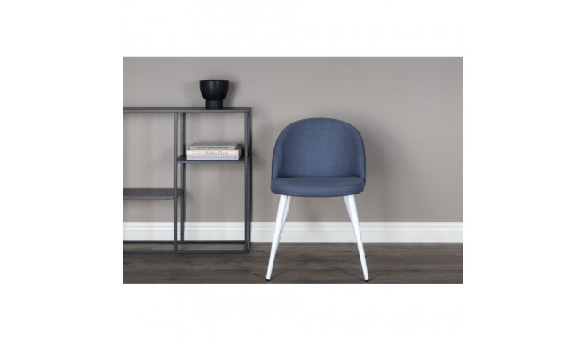 Söögitool VELVET, sinine/valge