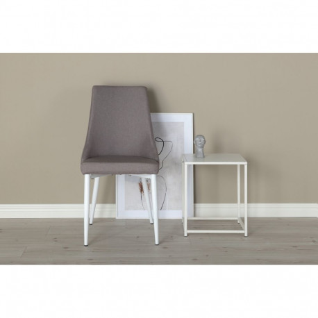 Söögitool Leone, valge/hall