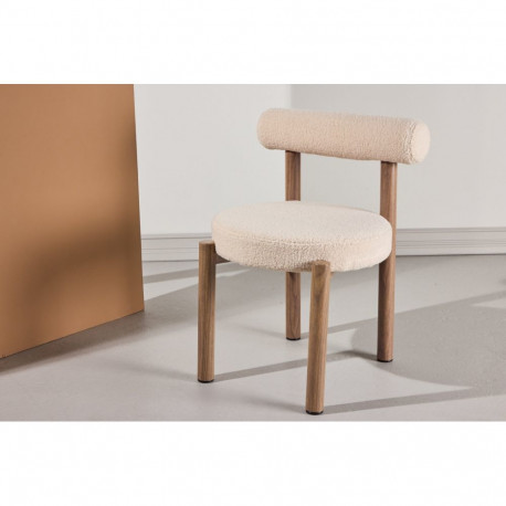 Söögitool TILLO, valge/pruun