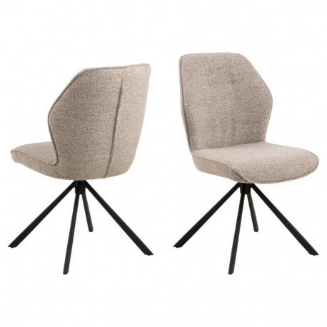 Söögitool AURA pöörlev, beeži kangaga