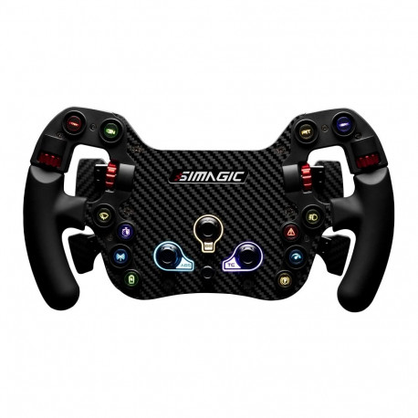 SIMAGIC FX Steering Wheel, Carbon Fiber, QR50, Shifters + Dual Clutch, S204