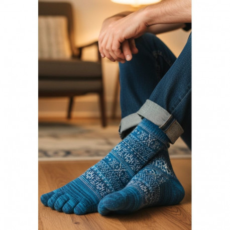 SOKISAHTEL NORDIC sinised mustrilised varvassokid meestele 446