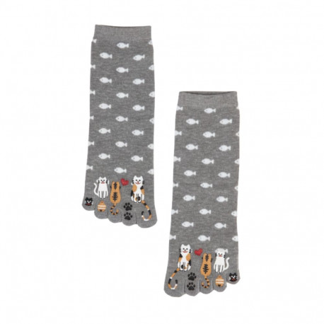 SOKISAHTEL LONNY hallid kassidega varvassokid naistele 444