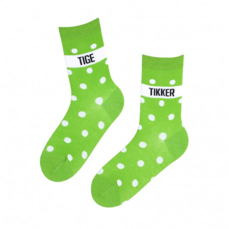 SOKISAHTEL TIGE TIKKER rohelised puuvillased sokid 444, 446