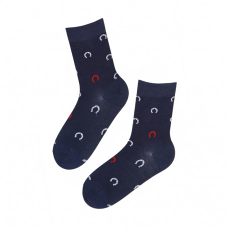 SOKISAHTEL GOODLUCK sinised hobuseraudadega puuvillased sokid 444, 446