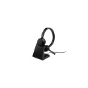 Jabra Evolve 65 TE MS Stereo Link390a Wireless Headset, Bluetooth, USB-A, Charging Stand, Black