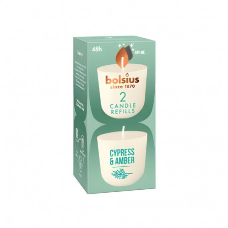 Bolsius CleanLight Candle Refills 2pcs Cypress&Amber