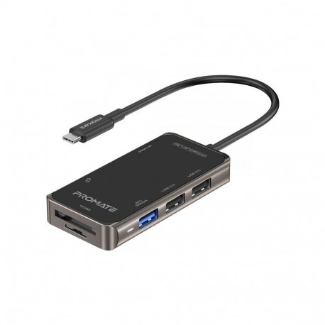 PROMATE PrimeHub-Lite USB-C Multimedia Hub / 4K HDMI / USB3.0 / SD / PD