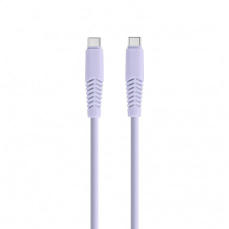 Setty USB-C USB-C kaablile, 1,5 m, 2,1 A, KSC-C-1.529, lilla värvus