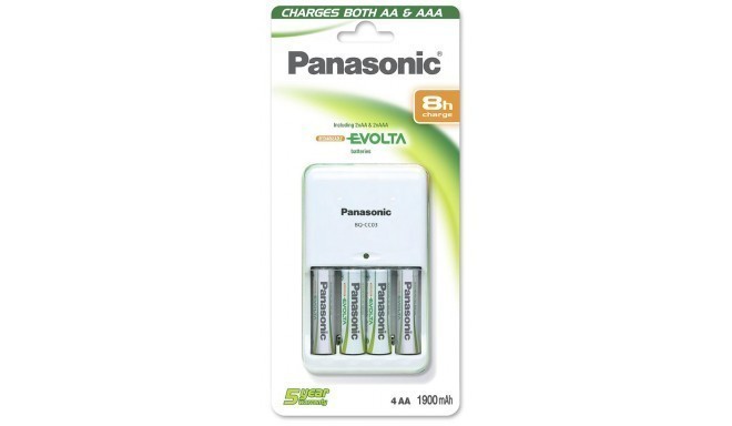 Panasonic akulaadija BQ-CC03 + 4×1900