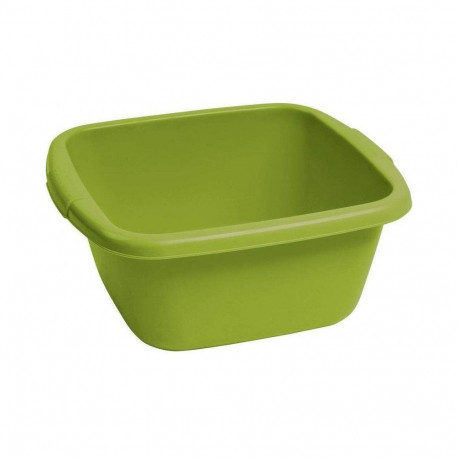 BOWL SQUARE 14L GREEN PLASTIC