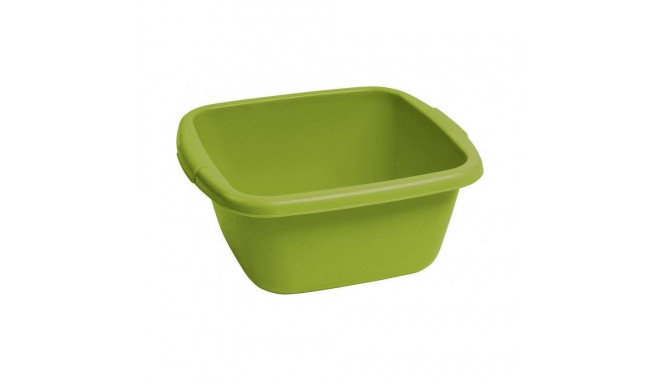 BOWL SQUARE 14L GREEN PLASTIC