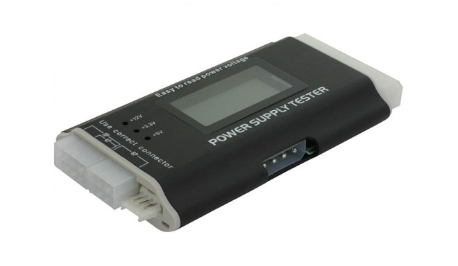 ATX Power Supply Tester with LCD Display, black