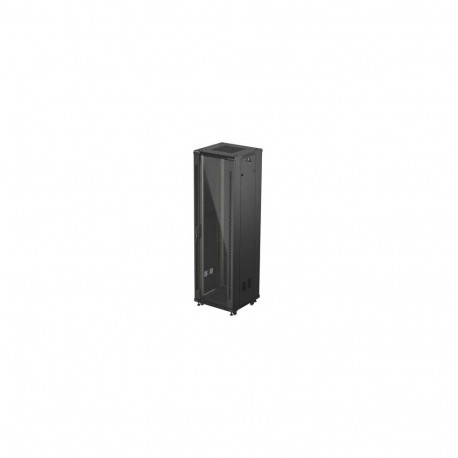 Lanberg seadmekapp 19" vabaltseisev 42U/600x600 (flat pack) klaasuksega, must