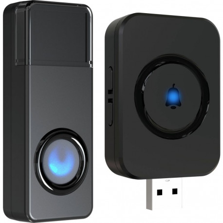 REV juhtmevaba uksekell Orchestra USB-pesasse 100m 82160512, must