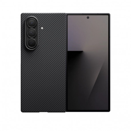 Kaitseümbris Ultra-Slim, Samsung Galaxy Z Fold7, must/hall, üliõhuke, Qi2/MagSafe ühilduv, Pitaka