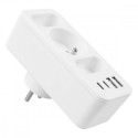 Splitter 3-socket MCE248 F/W 2xUSB-A 2xUSB-C white