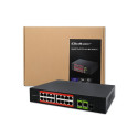 FAST Ethernet PoE SWITCH 16xRJ45 2xRJ45 1xSFP