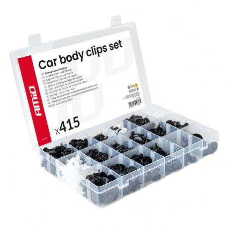 suur 415 tk autode klambrite ja tüüblite komplekt amio-04738