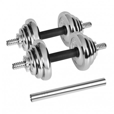 REBEL ACTIVE kroomitud reguleeritavad hantlid kandekarbis 20kg koos kangiga