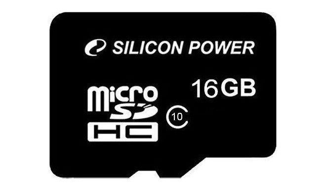 Silicon Power memory card microSDHC 16GB Class 10