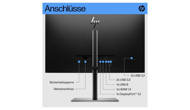 "68,6 cm/27"" (1920×1080) HP E27 G5 16:9 IPS 5 ms 75 Hz HDMI DisplayPort USB-Hub VESA Black"
