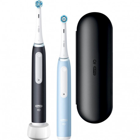Braun Oral-B iO Series 3N Duo, electric toothbrush (black/blue, matt black/ice blue incl. 2nd handpi