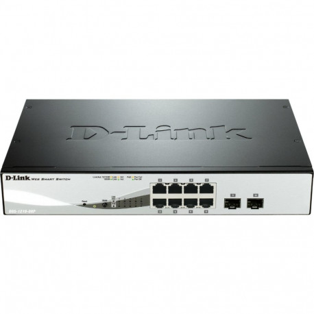 DGS-1210-08P/E (silber/schwarz, 2 Gigabit-Combo-Ports)