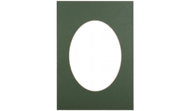 Passepartout 15x21, green oval